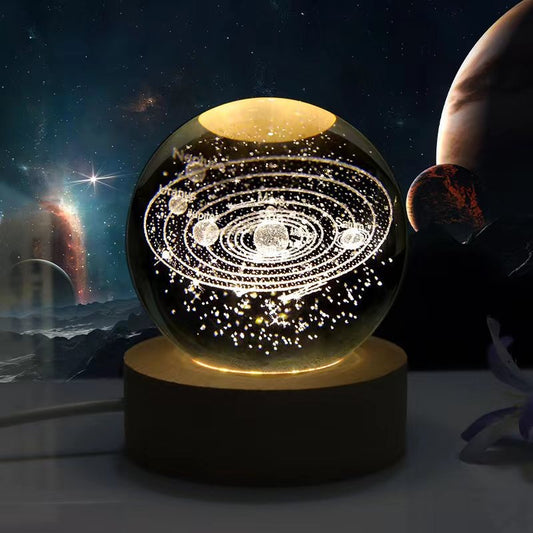 [Hot] Glowing Crystal Ball night light
3D Inner Carved Galaxy/Solar System/ Saturn/Moon Crystal Ball Night Light with Warm Yellow LED Light Wooden Base, Bedroom or Desktop Decoration, Ideal Birthday Gift for Teenage Boys and Girls