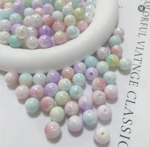 10MM Shinning Beads & Acrylic Beads & Glass Beads & Colorful Beads & Soft Pottery Beads