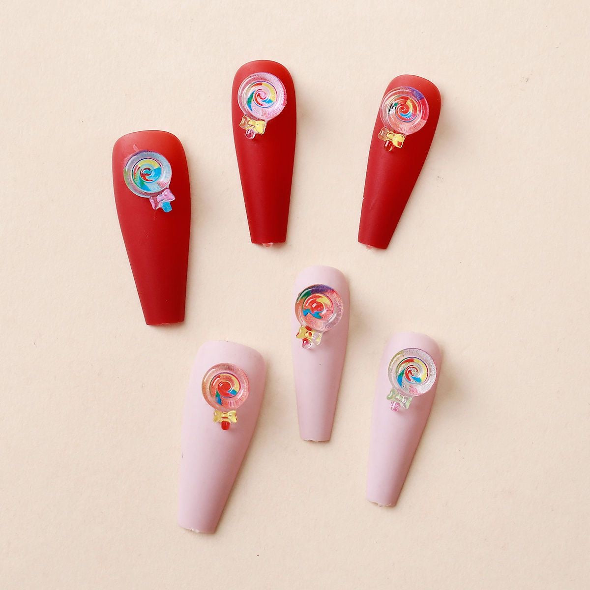 Mini Lollipop-Candy & Aurora Animals Shell resin nail charms