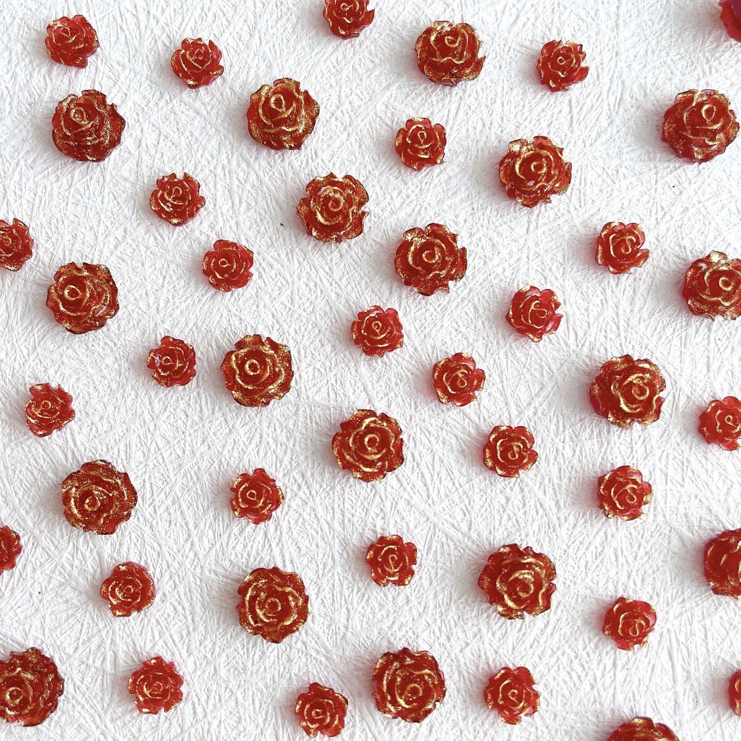 Various Styles of Camellia charms 6-8mm (6 types)