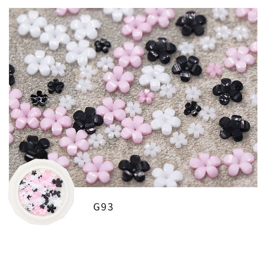 White five petals charms with golden beads (3 colors)