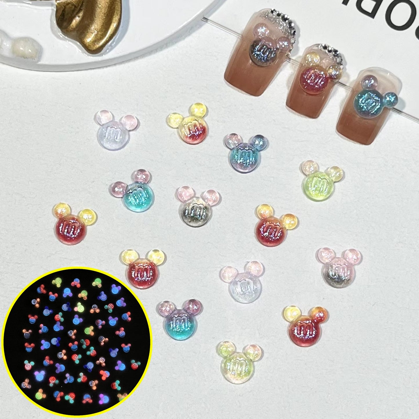 Luminous Mini Cutety Nail Charms (8 types)