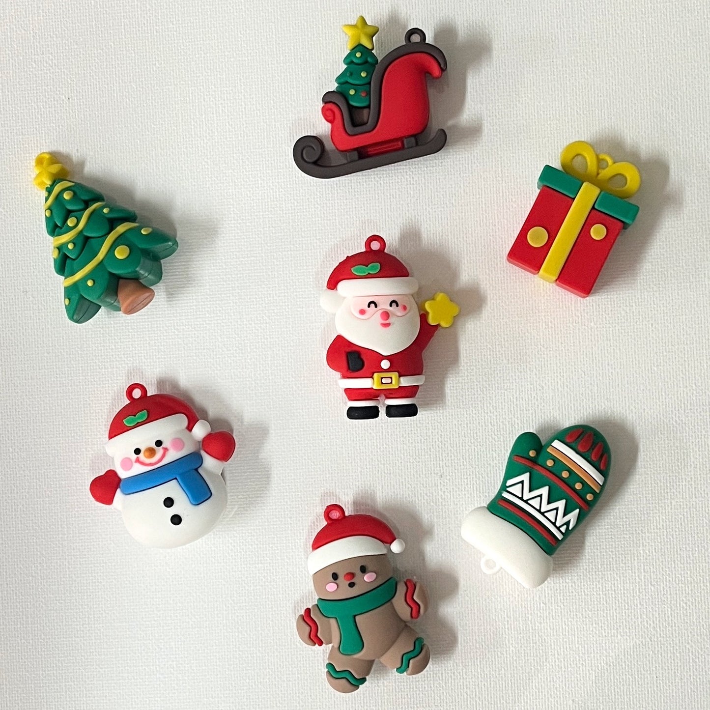 Xmas Series Nail Charms Nail Art Stickers Keychain DIY