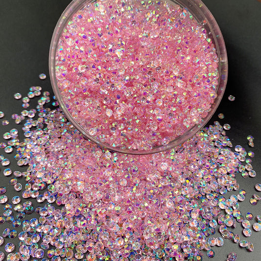 Shining Glass Stone (3mm & 6mm) & Big Shining Diamond & Colorful Glitter & Colored Gravel