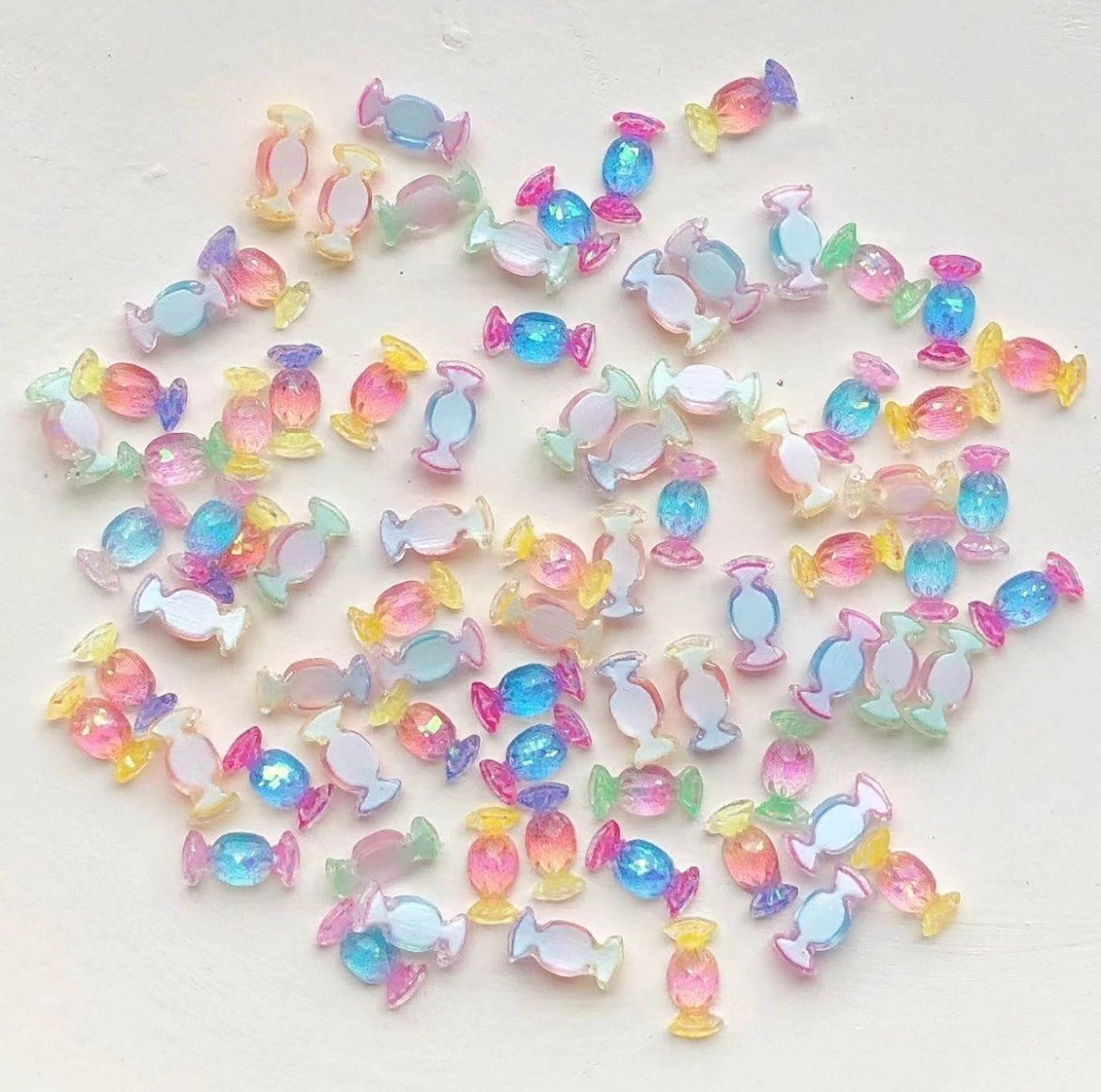 Mini Lollipop-Candy & Aurora Animals Shell resin nail charms