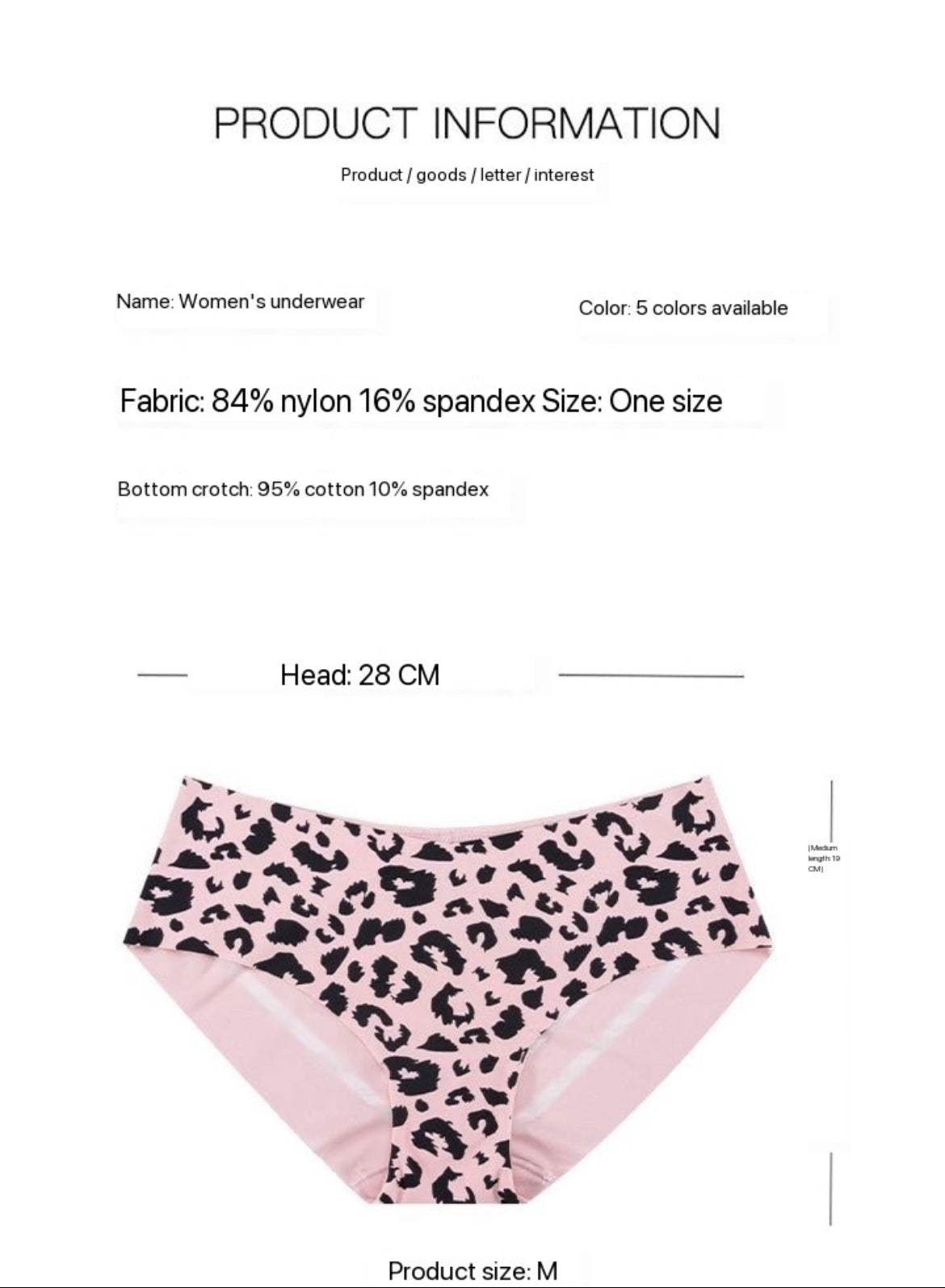 Women Leopard Printed Sanitary Panties Seamless Reusable Leak Proof Menstrual Period Panties With Medium Absorbent