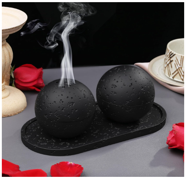 Bakhoor Incense Burner Set, Frankincense Resin Incense Censer, Charcoal Incense Burner - for Yoga, Spa, Aromatherapy,Office&Home Decor