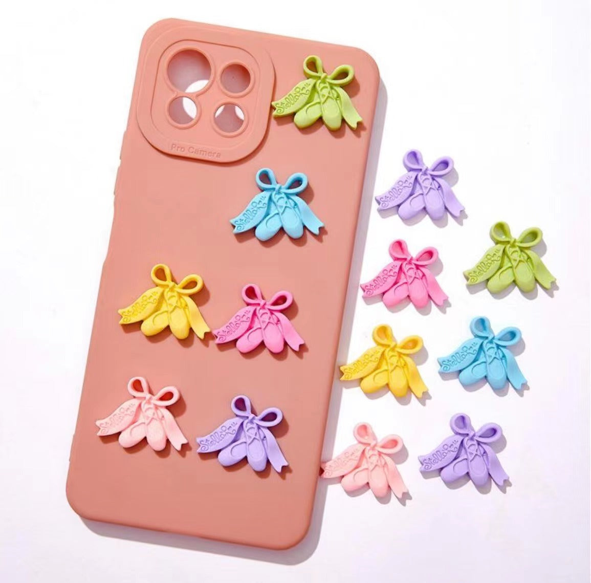 Macaron colored Candy Heart-shape Sailor-moon Flowers Ballet Shoes DIY Resin Charms (9 types)