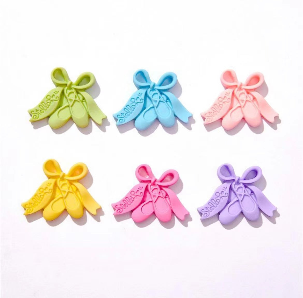 Macaron colored Candy Heart-shape Sailor-moon Flowers Ballet Shoes DIY Resin Charms (9 types)