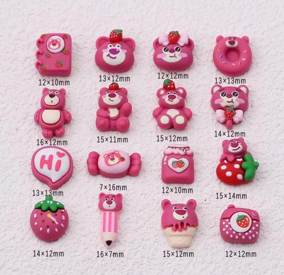 Multiple Cartoons Bears Animals Crystal Resin Charms