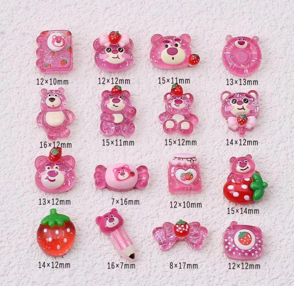 Multiple Cartoons Bears Animals Crystal Resin Charms