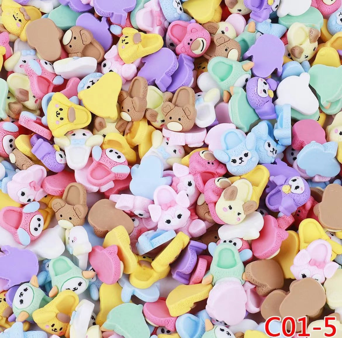 Multiple Cartoons Bears Animals Crystal Resin Charms