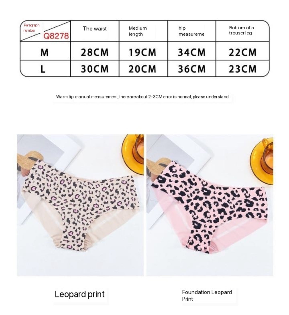 Women Leopard Printed Sanitary Panties Seamless Reusable Leak Proof Menstrual Period Panties With Medium Absorbent