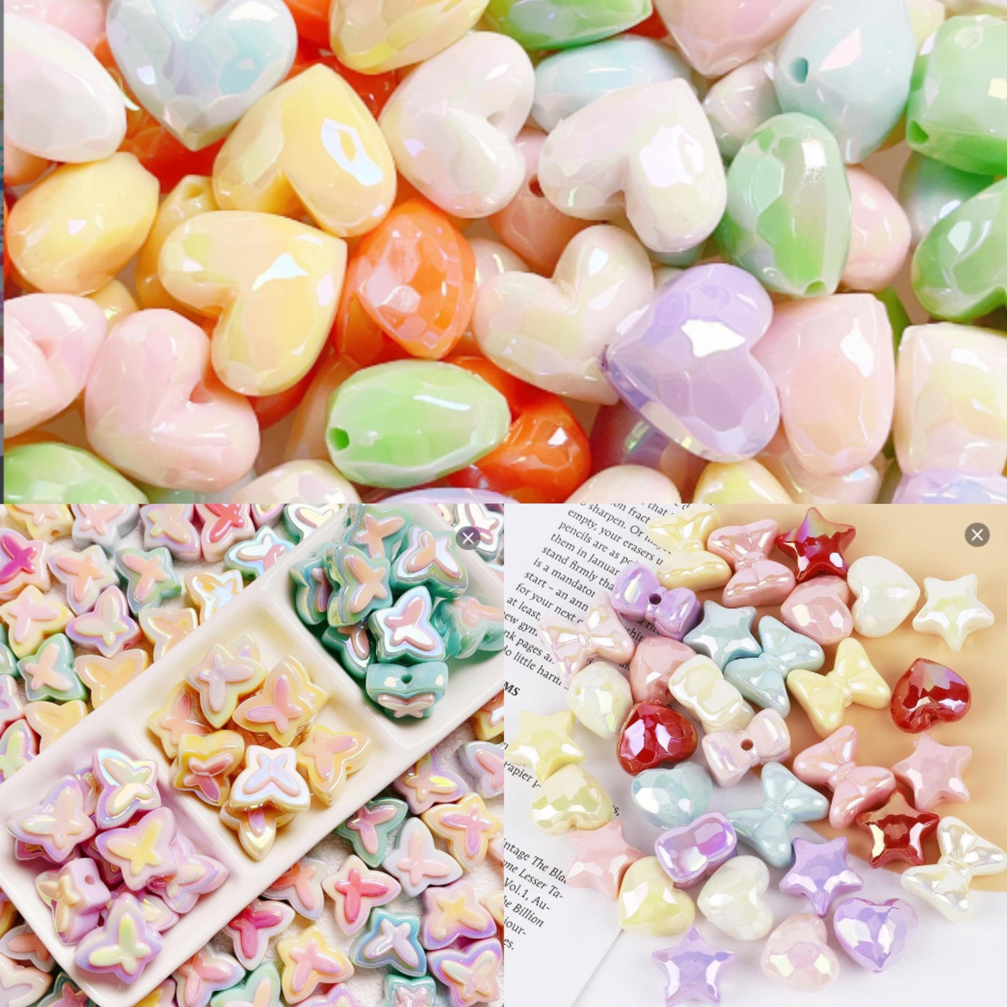 10MM Shinning Beads & Acrylic Beads & Glass Beads & Colorful Beads & Soft Pottery Beads