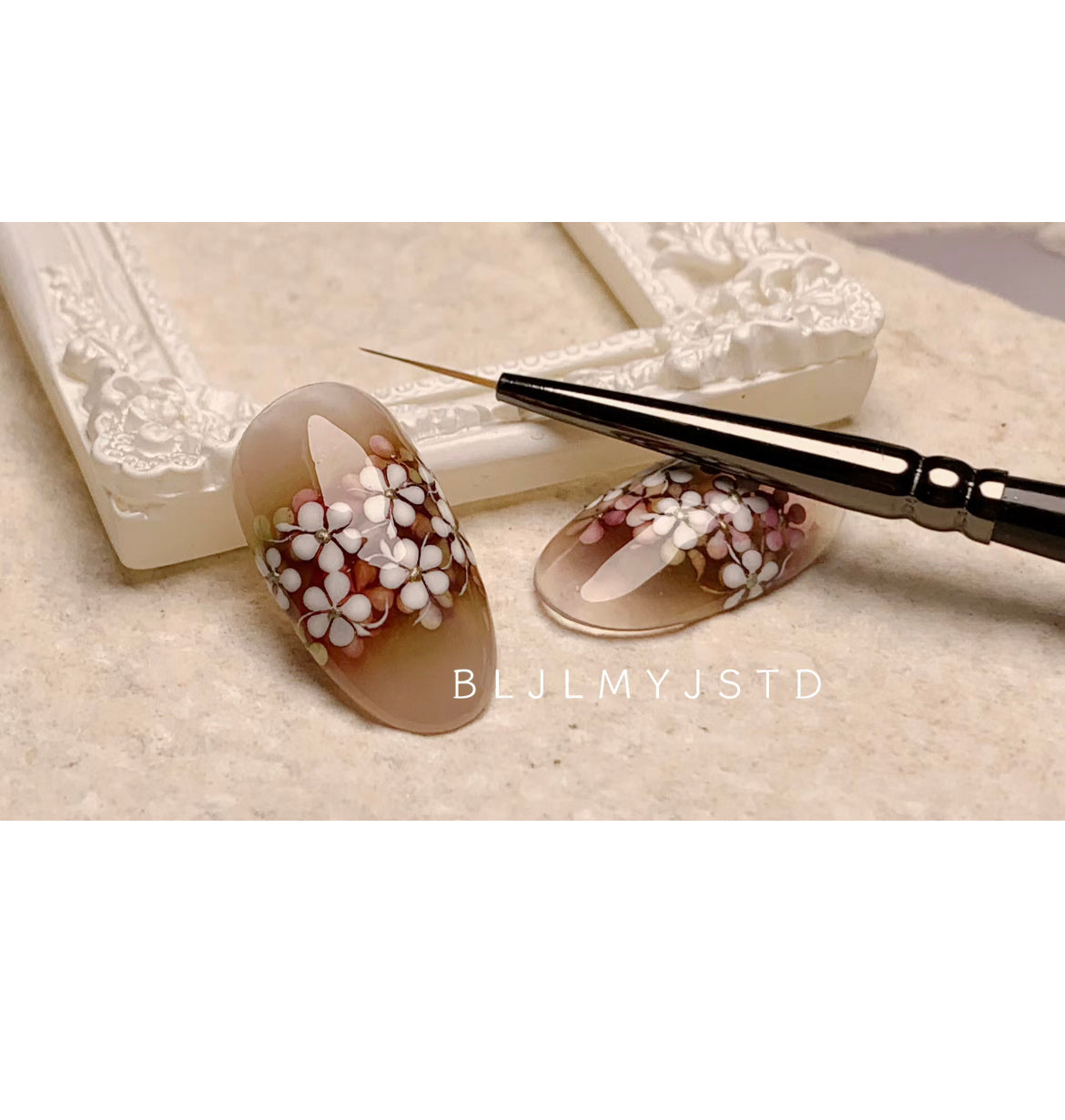 customize handmade carving nails\water color nails\wedding nails